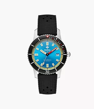 Super Sea Wolf 53 Compression Automatic Black Rubber Watch