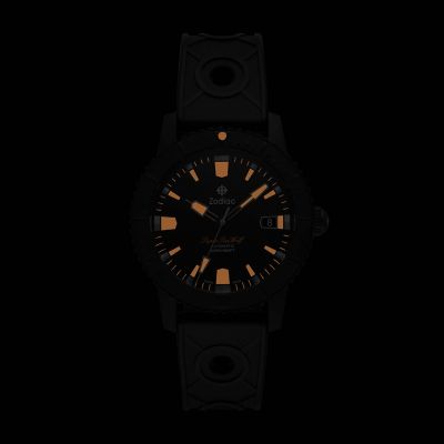 Super Sea Wolf 53 Compression Automatic Black Rubber Watch 