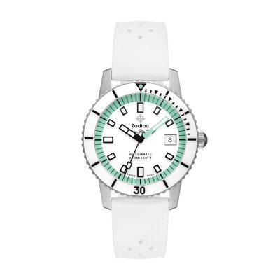 Compression Diver Automatic White Rubber Watch