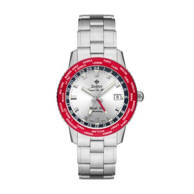 Montre Super Sea Wolf GMT heure universelle automatique en acier