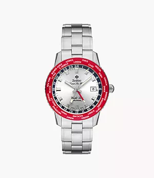 Super Sea Wolf GMT World Time Automatic Stainless Steel Watch