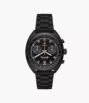 Grandrally Quartz Black Stainless Steel Watch