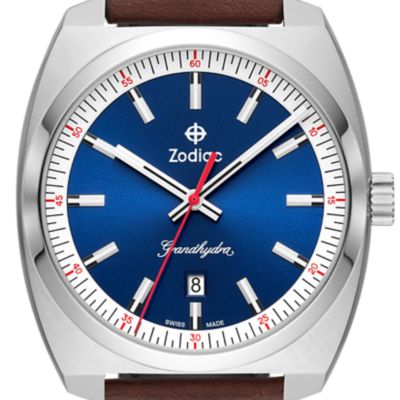 ⌚️ Zodiac Grandhydra Quartz Brown Leather ZO9955 $138 + FS