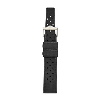 Tropic 20mm Black Rubber Strap