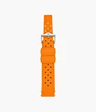 Bracelet en caoutchouc orange de 20 mm