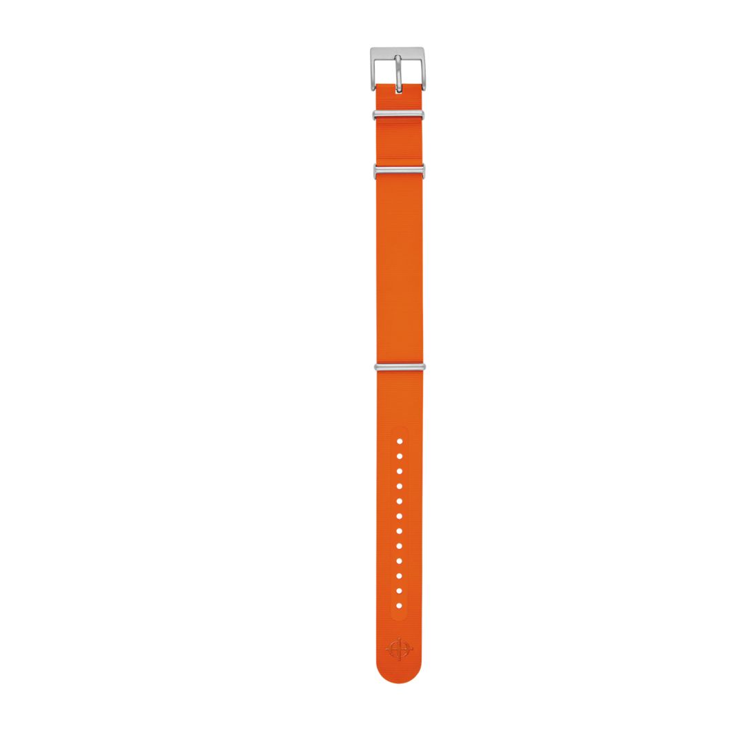 Zodiac Mens 20Mm Caoutchouc Rubber Field Strap  Orange