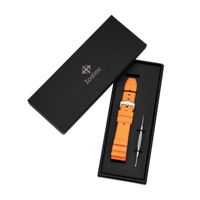 Pro-Diver 20mm Orange Rubber Strap ZOS1020 - Zodiac Watches®