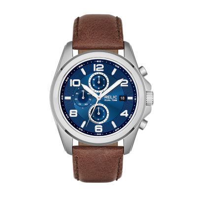 Relic Men's By Fossil Men's Daley Leather Watch - Rose Gold