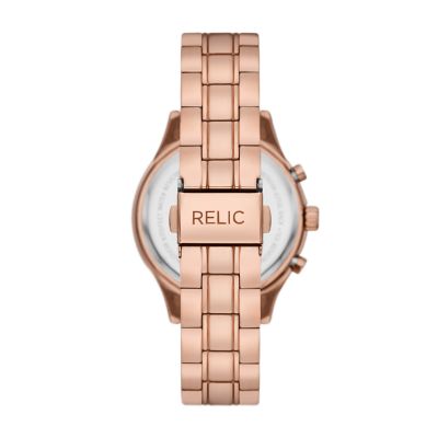 Relic by Fossil Camila Multifunction Rose Gold Tone Metal Glitz