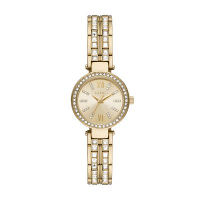 Womens gold bracelet discount watch