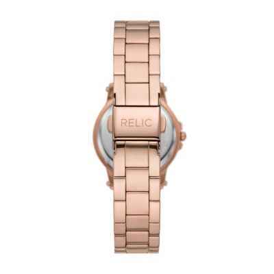 Relic by Fossil Women's Matilda Quartz Metal Casual Watch, Silver, Brown,  Quartz Movement : : Clothing, Shoes & Accessories