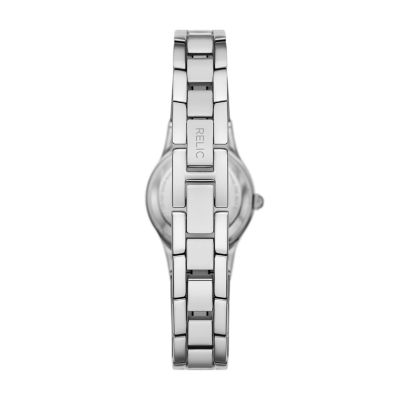 Relic by Fossil Charlotte Three-Hand Date Silver-Tone Metal
