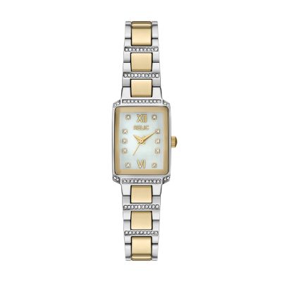 Relic Womens By Fossil Natalie Three-Hand Two-Tone Alloy Watch - Gold Silver 75$